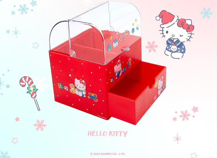 Organize your essentials with the Sanrio Hello Kitty and Kuromi Desk Organizer, a must-have for Hello Kitty and Kuromi fans.