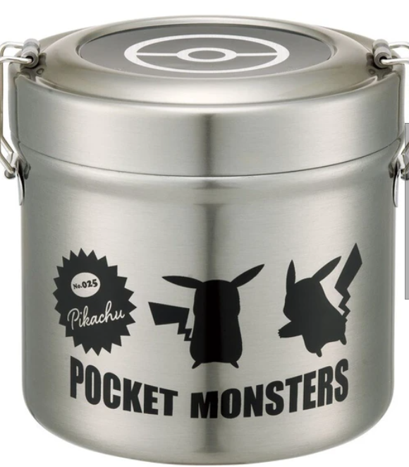 [Skater] Antibacterial Vacuum Stainless Steel Lunch Jar from the Pokemon Classic Collection, perfect for keeping meals fresh.