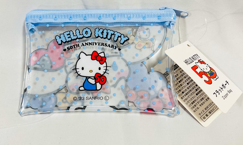 Cinnamoroll Flat Zipper Pouch Bag (HK 50th Anniversary) - TokuDeals