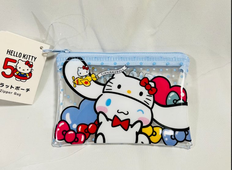 Cinnamoroll Flat Zipper Pouch Bag (HK 50th Anniversary) - TokuDeals