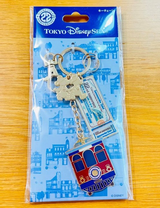 Disney Sea 22nd Anniversary Mickey Minnie 2023 Keychain Electric Railway - TokuDeals