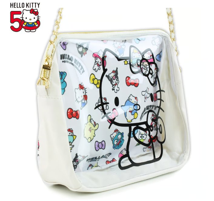 Hello Kitty 50th Anniversary Clear Bag - Iconic Sanrio Shoulder Bag Collection [Hello Kitty bag] - TokuDeals