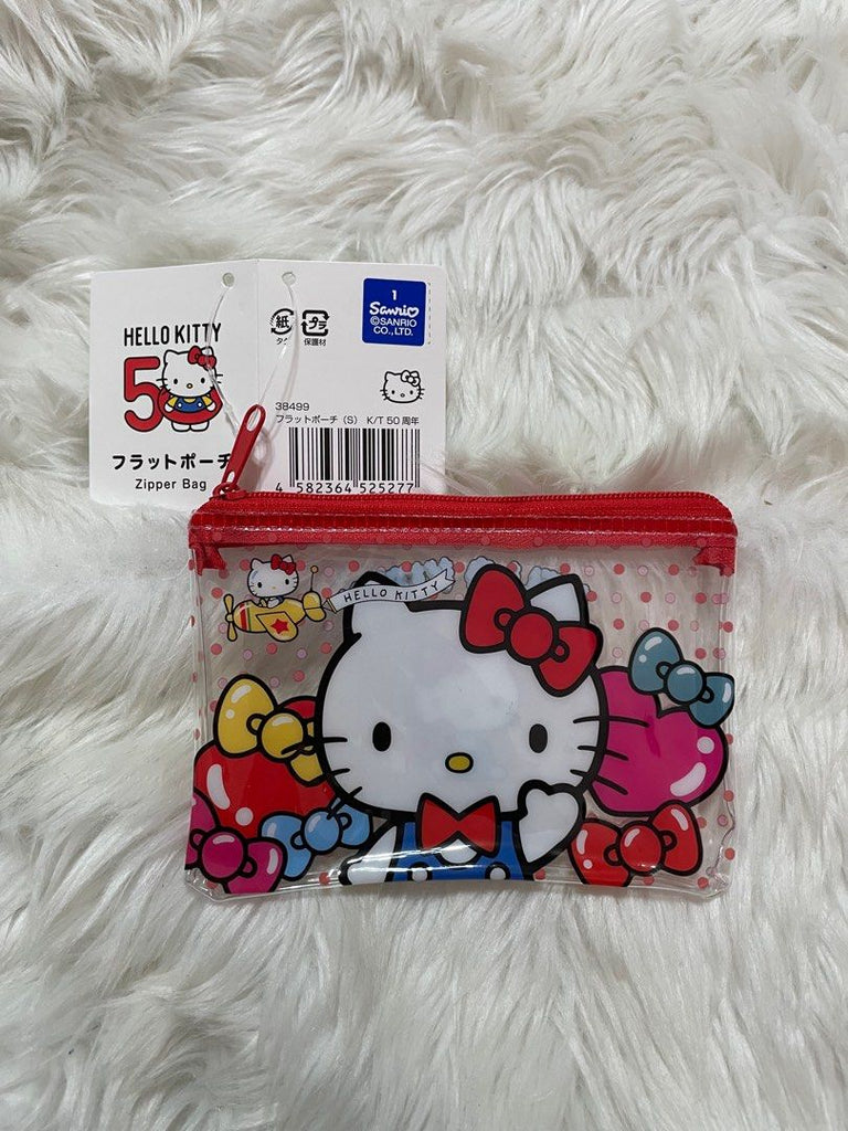 Hello Kitty 50th Anniversary Flat Zipper Pouch - TokuDeals