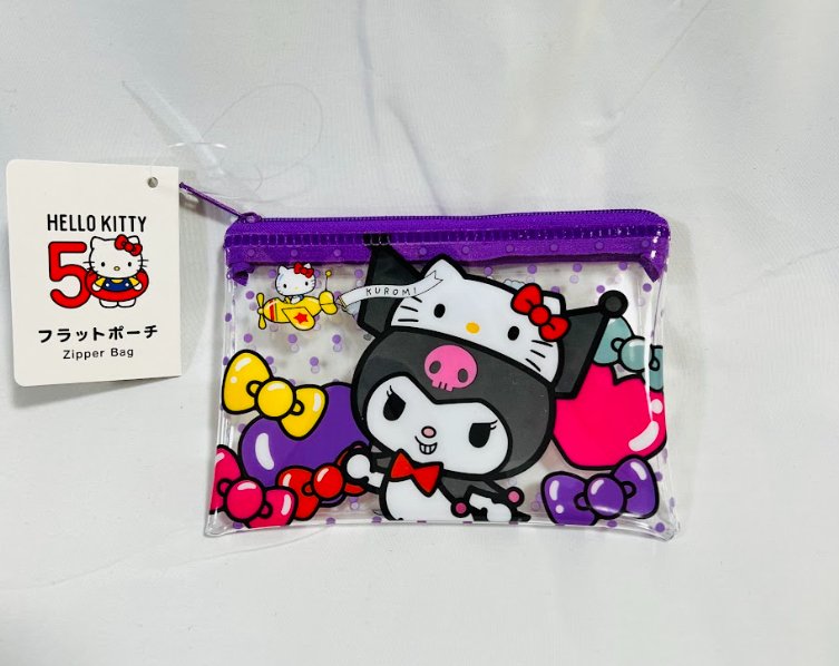 Kuromi Flat Zipper Pouch (HK 50th Anniversary) - TokuDeals