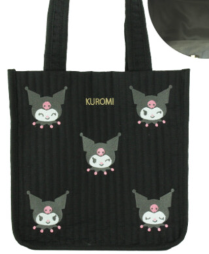 Kuromi  Bag Die-Cut Embroidery Nubi Tote Bag - Lightweight fabric, magnetic closure, spacious interior