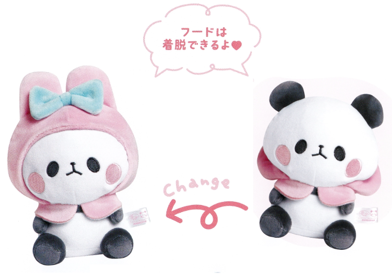 Sanrio Characters x Mochimochi Panda plush collaboration featuring adorable panda designs, perfect for collectors and fans of cute collaborations