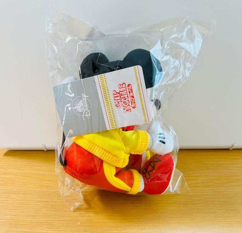 Mickey Sitting Plush Toy - Disney Japan Store x Nissin Cup Noodle Collaboration Limited Edition - TokuDeals