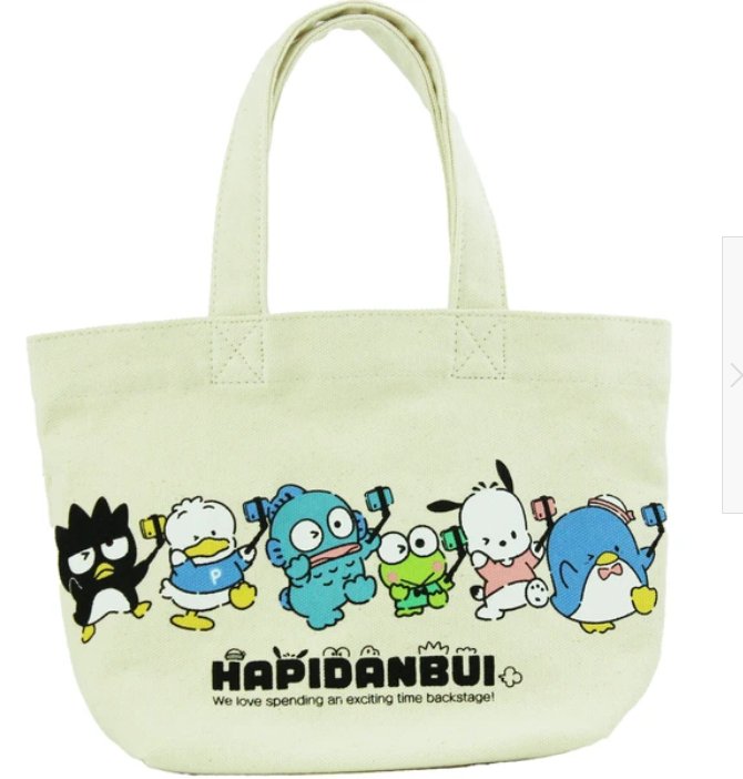 (Pre - Order) Canvas Lunch Bag Hapidanbui - Sanrio Characters Special Edition - TokuDeals