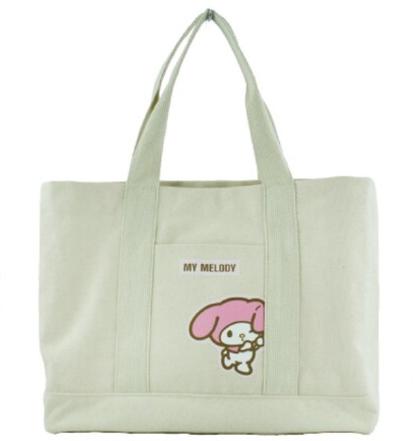 [Pre - order] My Melody Bag Sanrio Characters Canvas Divided Melody Bag Tote Bag - TokuDeals