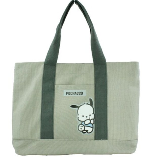 [Pre - order] Pochacco Bag Sanrio Characters Canvas Divided Pochacco Tote Bag - TokuDeals