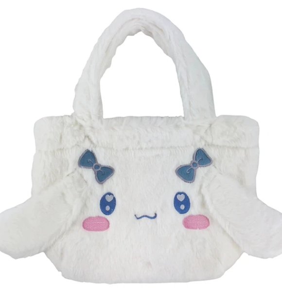 [Pre - order] Sanrio Fluffy Fur Bag Cinnamoroll Fur Handbag (H200×W300) - TokuDeals