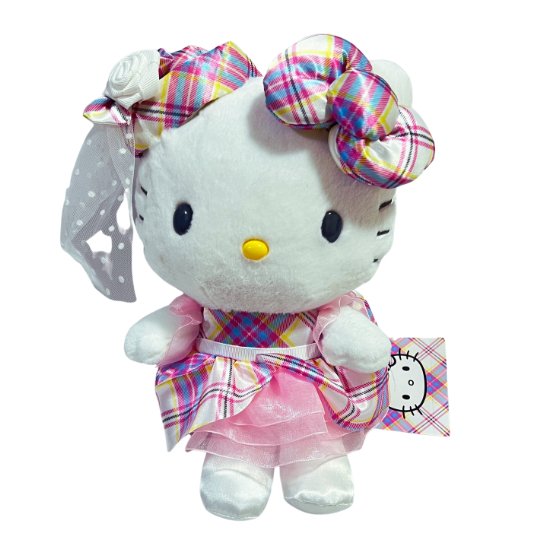 Sanrio Hello Kitty 50th anniversary Tartan Plush - TokuDeals - TokuDeals