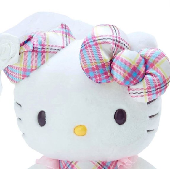 Sanrio Hello Kitty 50th anniversary Tartan Plush - TokuDeals - TokuDeals