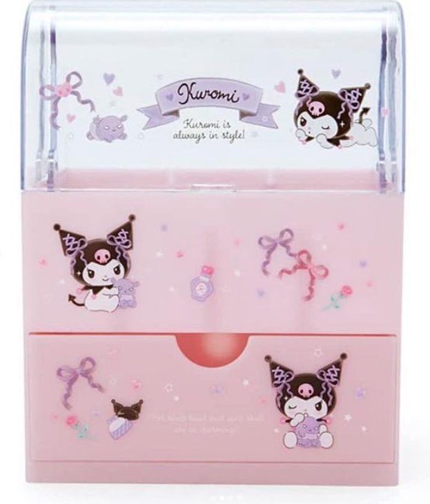 Sanrio Hello Kitty & Kuromi Kawaii Desk Organizer & Mini Drawer with Lid - TokuDeals