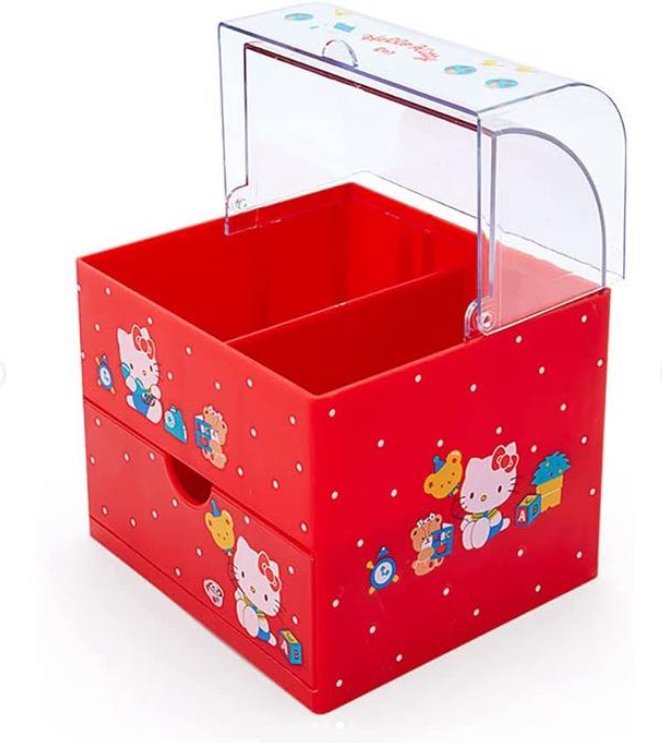 Sanrio Hello Kitty & Kuromi Kawaii Desk Organizer & Mini Drawer with Lid - TokuDeals