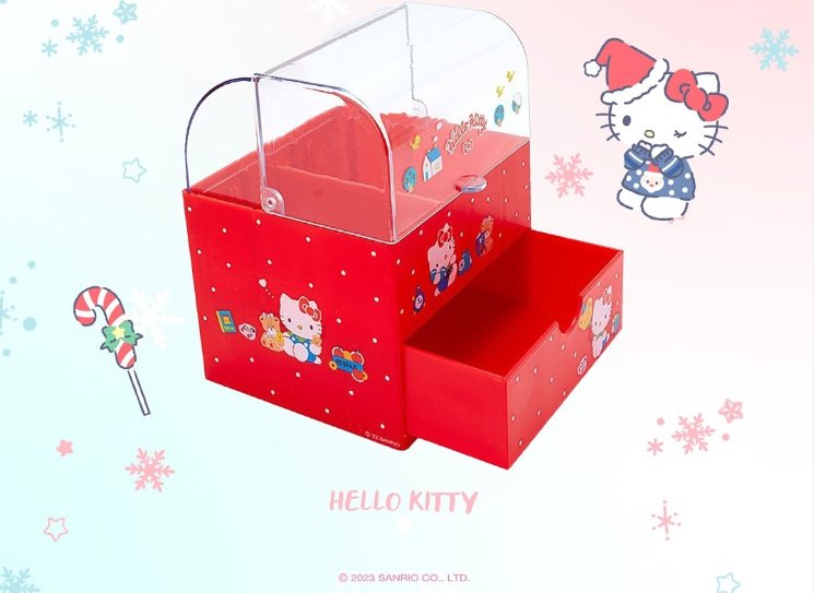 Sanrio Hello Kitty & Kuromi Kawaii Desk Organizer & Mini Drawer with Lid - TokuDeals