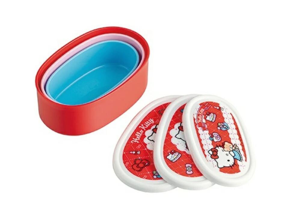 SRS3SAG Hello Kitty Antibacterial seal container 3P set [fashionable girl] - TokuDeals