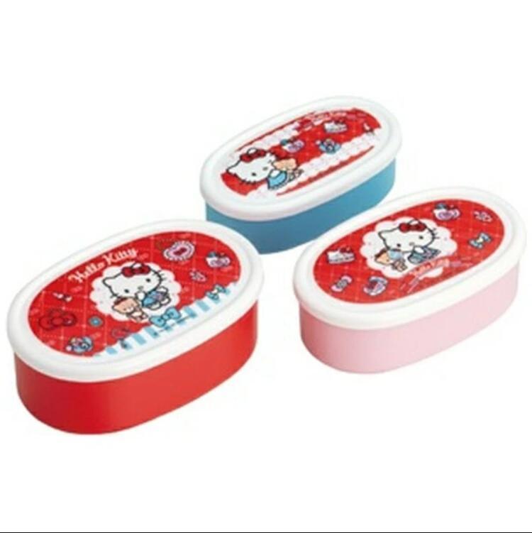 SRS3SAG Hello Kitty Antibacterial seal container 3P set [fashionable girl] - TokuDeals